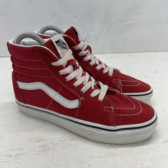 VANS SK8-Hi Red White 721356 Unisex Sneakers Men’s 4 Women’s 5.5 - Picture 1 of 9